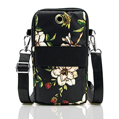 BIAOTIE Lightweight Small Crossbody bags Cell Phone Purses Travel Pouch Shoulder Bag for Women - color: Black Orchid