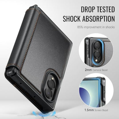 for Samsung Galaxy Z Fold 8 - Case Wallet Magnetic Slim, Black - color: Black, size: Samsung Galaxy Z Fold 8