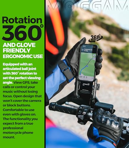 Motorcycle Phone Mount Anti Vibration Mirror & Handlebar Scooter