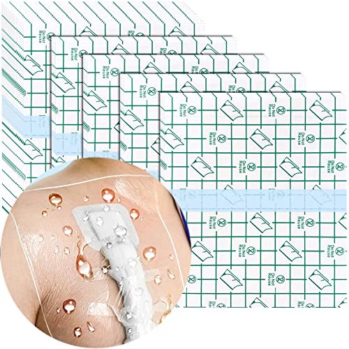 Waterproof Shower Protector Bandage 9x9 inch for Large Port Surgery Incisions Guard Tattoo Second Skin Healing Aftercare Cover Bath Patch Transparent Film Clear Adhesive Wounds Dressing (Pack of 25) - size: 9x9 Inch (Pack of 25)