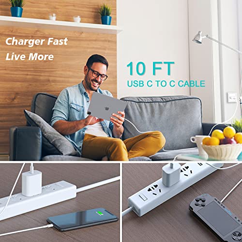 iPad Fast Charger, 20W iPad Pro Charger with 10FT iPhone 17 16 Charging Cable for iPhone 17/17 Pro/17 Air/16,iPad A16/10th, iPad Air 13/11 inch M4/M3/M2/5th, iPad mini 7/6th, iPad Pro 13/12.9/11 inch - size: 1Pack