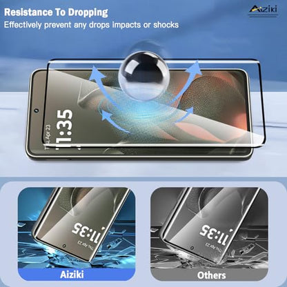 2-Pack Tempered Glass for Moto Edge 2025 Screen Protector, 3D Full Coverage Ultra Resistant, Scratch-Proof Bubble Free Film for Motorola Edge 2025/Edge 60 Fusion, Easy Installation