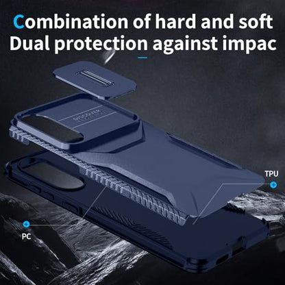Asuwish Phone Case for Samsung Galaxy S25 Edge 5G with Screen Protector and Slide Camera Cover Rugged Hybrid Shockproof Protective Cell Accessories S25Edge 25S S 25 25Edge 6.66 2025 Women Men Blue - color: Blue