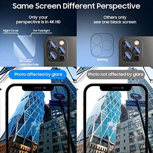 UniqueMe 2+2 Pack for iPhone 12 Pro Max Privacy Screen Protector