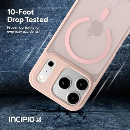 Incipio - Fog iPhone 17 Pro, Magsafe Compatible Phone Case, 10ft Drop Tested, Ultra Durable & Shock Absorbing, Scratch Resistant & Slim Profile (Pink) - color: Pink, size: iPhone 17 Pro
