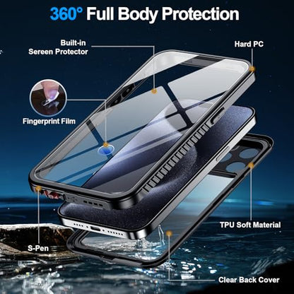 MOZOTER for iPhone 15 Pro Case Waterproof with Clear Sound | [IPX8 Underwater Case][Full Body Shockproof & Dropproof]Built-in Screen Protector for iPhone 15 Pro 6.1 inch-Black - size: For iPhone 15 Pro-6.1"