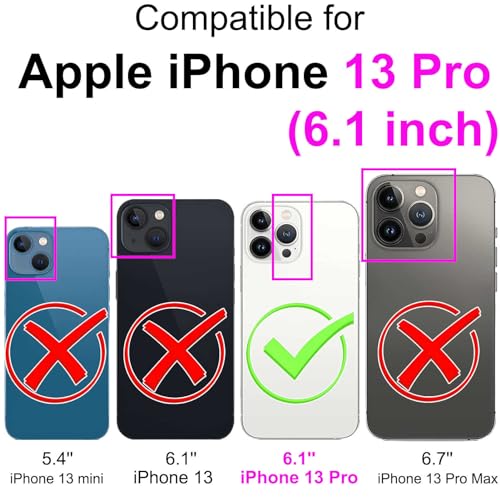 for iPhone 13 Pro Wallet case, Rose Gold-Butterfly | 3 Card Holders, Kickstand, Shockproof TPU Shell, PU Leather, Magnetic Closure, Protective Flip Folio Cover, Women - color: 6