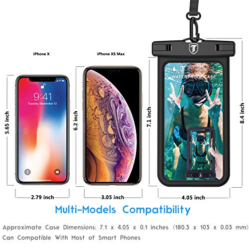 Tekcoo Waterproof Phone Case [Floating] IPX8 Pouch Dry Bag & Reflective Armband Compatible For iPhone 17 16 15 Pro Max Air, Galaxy S25 Ultra S24 S22/A16/S23 FE/A15/A14/A35/A36,Moto G Stylus Power Edge