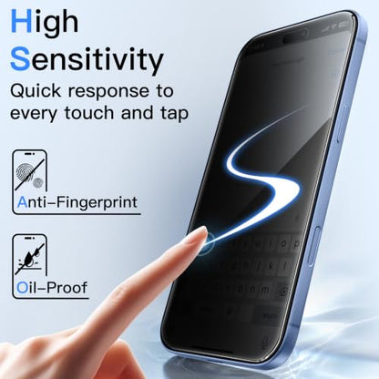 JETech Privacy Screen Protector for iPhone New Pro, 2-Pack - size: iPhone NEW Pro