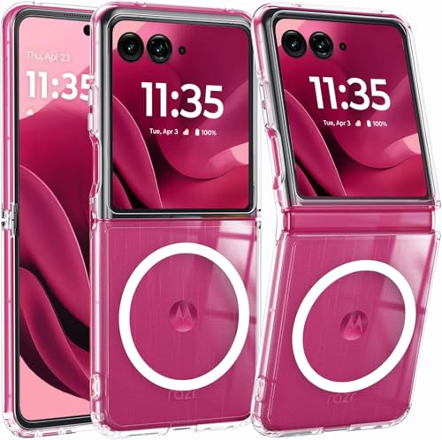 Case for Motorola Razr Ultra 2025/Razr Ultra 2026 Magnetic Cover Clear Phone Case,Slim-Fit Hard PC Bumper Shockproof Silicone Protective Cases,Transparent - color: Magnetic Clear-Motorola Razr Ultra 2025/2026