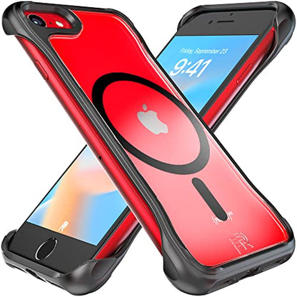 REBEL Magnetic Case for iPhone SE 2022 [Flex Series] Clear, MagSafe Compatible, Exposed Sides, Non-Yellowing, Protective Shockproof iPhone SE 3 Case/SE 2020/iPhone 8, 4.7 Inch Phone (Crystal Clear) - color: Crystal Clear, size: iPhone SE