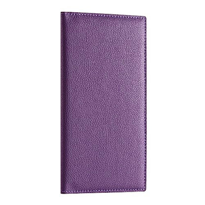 CoBak Checkbook Cover for Women & Men - PU Leather Case with RFID Blocking | Classic Design Check Book Holder for Personal and Business - color: Purple