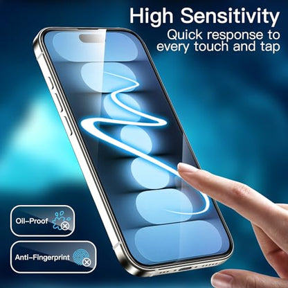 JETech Full-Coverage Screen Protector for iPhone 15 Pro, 3-Pack - size: iPhone 15 Pro