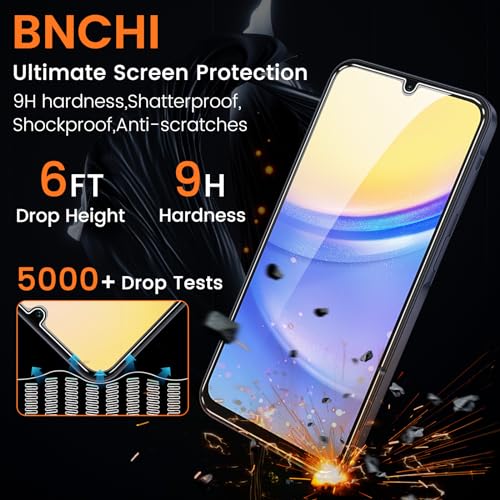 3+3 Pack for Samsung Galaxy A15 5G Privacy Screen Protector with Camera Lens Protector, Anti-Spy Tempered Glass Film, 9H Hardness, Anti-Scratch, Touch Sensitive - size: Samsung Galaxy A15