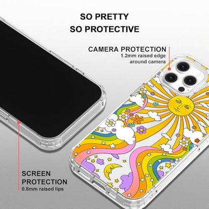 MOSNOVO Case for iPhone 12 & iPhone 12 Pro, [Buffertech 6.6ft Military-Grade Drop Protection] [Anti Peel Off Tech] Clear TPU Bumper Phone Case Cover Design - 70's Psychedelic Groovy Art - color: Clear - 70's Psychedelic Groovy Art, size: iPhone 12 / iPhon