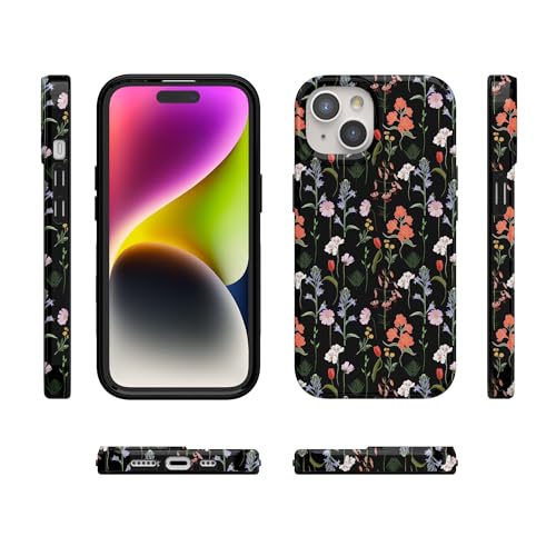 Casely iPhone 15 Plus Case | Secret Garden | Mixed Floral | Compatible with MagSafe | Classic Ultra Slim Design - color: Secret Garden | Mixed Floral