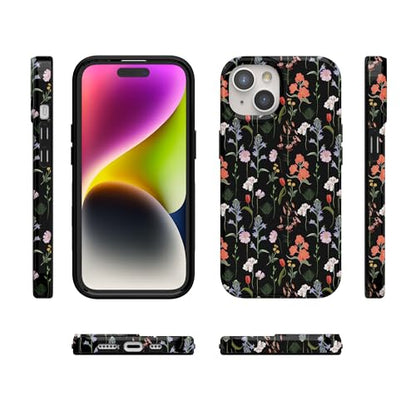 Casely iPhone 15 Plus Case | Secret Garden | Mixed Floral | Compatible with MagSafe | Classic Ultra Slim Design - color: Secret Garden | Mixed Floral