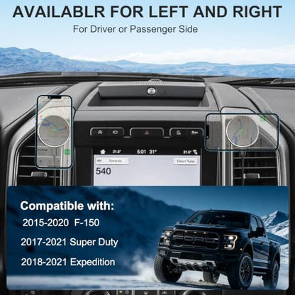 Surfcabin Magnetic Car Vent Wireless Charger Phone Mount for 2015-2020 F150 - size: Fits F150 2015-2020 with Charging-Magnetic