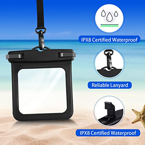 2 Pack Waterproof Car Key Fob Case, Small Waterproof Pouch Floating Keys Holder Pouch for Keys ID Credit Card Cash, Fob Holder for Swimming Submersible Kayaking Boating Snorkeling