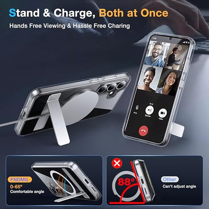 for Samsung Galaxy S25 Case with MagSafe Clear - color: Clear, size: Galaxy S25 with Stand