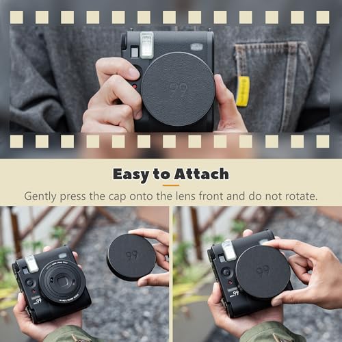 JJC Aluminum Lens Cap Cover for Fujifilm Instax Mini 99, Dustproof & Anti-Scratches Lens Protector with Soft EVA Interior & PU Leather Surface, Accessories for Fuji Instax Mini 99 - size: For Fuji Mini 99