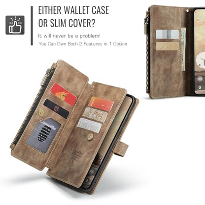 Google Pixel 10a 5G Wallet Case with Card Holder,Brown - color: Brown, size: Pixel 10a 6.3 Inch