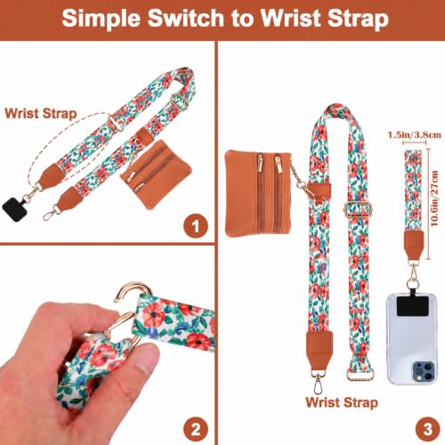 XANGNIER Clip and Go Strap for Phone with Wallet Crossbody,Multicolor 28 - color: Multicolor 28