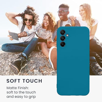 kwmobile Case Compatible with Samsung Galaxy A14 5G Case - Protective Slim TPU Phone Cover - Soft Matte Finish - Caribbean Blue - color: caribbean blue, size: Galaxy A14 5G