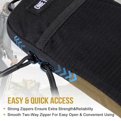 ONETIGRIS Backpack Strap Pouch, MOLLE Phone Holster for Backpack & Belt - color: Black