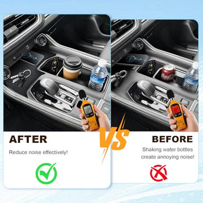 Cup Holder Insert & Wireless Charging Mat for Toyota Grand Highlander - size: For Grand Highlander 2024-2026 2pcs