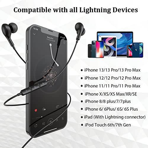 Guguearth Lightning Headphones Earphones Wired,MFi Certified & Magnetic
