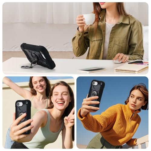 MARKILL Compatible with iPhone 17e/iPhone 16e Case with Stand, Military Grade Drop Protection Full Body Rugged Heavy Duty Case 3 in 1 Protective Durable Cover for iPhone 16e/17e Black - color: Black, size: iPhone 16e/iPhone 17e