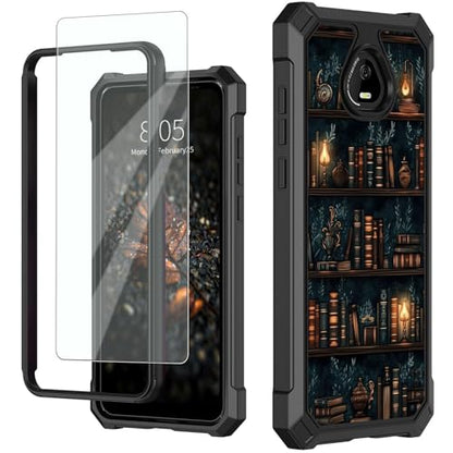 for Schok Volt Sv67q Sv67332 Case with Screen Protector, Military Grade Drop Protection, Dual Layer Hybrid Shockproof Protection TPU Phone Case for Schok Volt Sv67q, Hand Drawn Bookshelv - color: Hand Drawn Bookshelv
