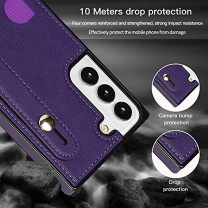 CCSmall for Samsung Galaxy S23 Crossbody Case w Card Holder KB Rose - color: Rose, size: Galaxy S23