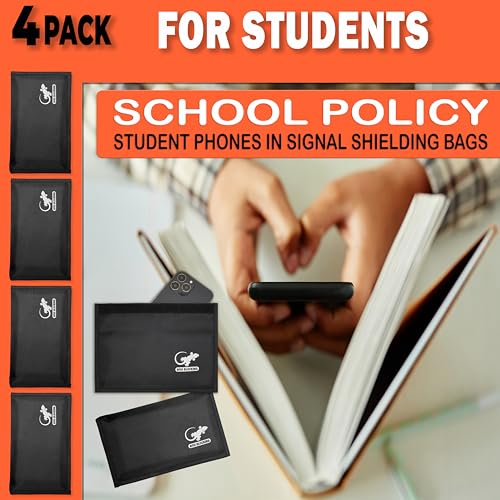 Faraday Bag Anti-Tracking GPS RFID Car Key Signal Blocker Wallet Shielding Pouch Protective Case for Cell Phone Car Key FOB, Data Privacy, Electronic Device Security (4 PACK - BLACK) - color: 4 PACK - BLACK