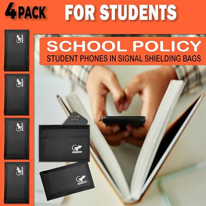 Faraday Bag Anti-Tracking GPS RFID Car Key Signal Blocker Wallet Shielding Pouch Protective Case for Cell Phone Car Key FOB, Data Privacy, Electronic Device Security (4 PACK - BLACK) - color: 4 PACK - BLACK