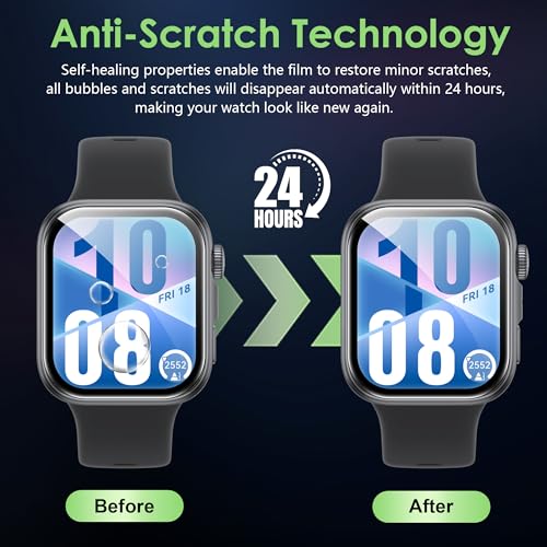 Compatible for HUAWEI Watch Fit 4 screen protector, Anti-Scratch 3D Full Screen Coverage flim, Case Friendly, HD Ultra, 4 PACK - size: Watch Fit 4