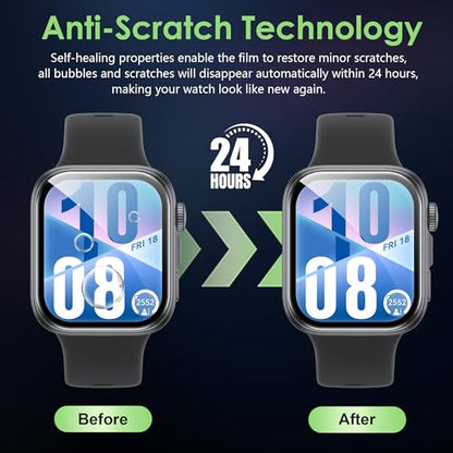 Compatible for HUAWEI Watch Fit 4 screen protector, Anti-Scratch 3D Full Screen Coverage flim, Case Friendly, HD Ultra, 4 PACK - size: Watch Fit 4
