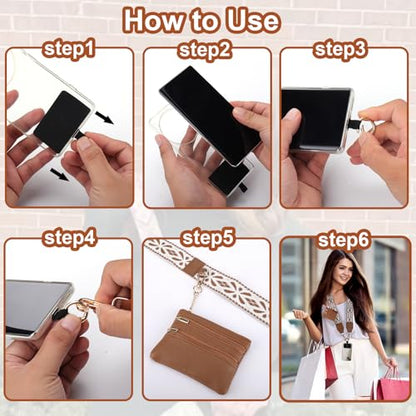 XANGNIER Clip and Go Strap for Phone with Wallet Crossbody,Multicolor 22 - color: Multicolor 22