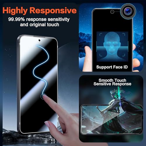 Samsung Galaxy Z Flip 6 Privacy Screen Protector, 2 Pack Inner Anti-Spy Soft Film + 2 Pack Black/Front/Outer Tempered Glass Screen Saver[28°Anti Peep] No Bubble, Case Friendly, Anti Scratch - color: Privacy, size: Flip 6
