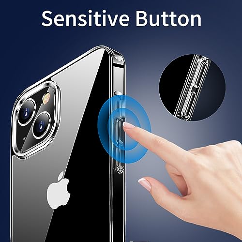 JJGoo Compatiable with iPhone 13 Mini Case Clear, Transparent Shockproof Phone Case for iPhone 13 Mini, Slim Anti-Scratch Hard PC Back Protective Cover Bumper - size: for iPhone 13 Mini