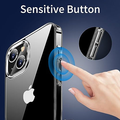 JJGoo Compatiable with iPhone 13 Mini Case Clear, Transparent Shockproof Phone Case for iPhone 13 Mini, Slim Anti-Scratch Hard PC Back Protective Cover Bumper - size: for iPhone 13 Mini