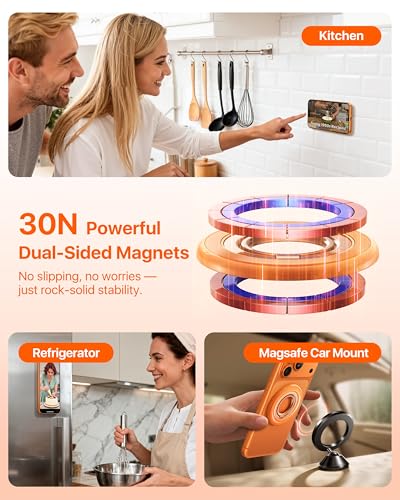 andobil 2026 3rd Gen Stability Magnetic Phone Ring Grip for MagSafe, Orange - color: Orange