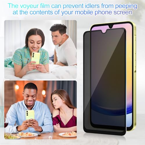 3 Pack Privacy Screen Protector for Samsung Galaxy A25 5G - color: Samsung Galaxy A25