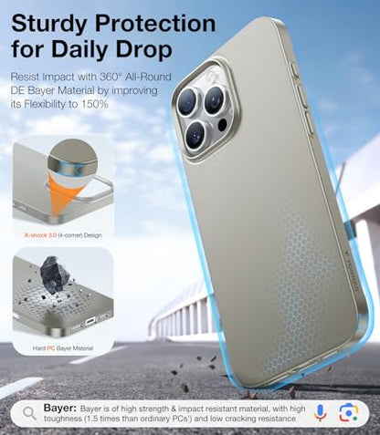 TORRAS Magnetic Slim Fit Case for iPhone 16 Pro, 6.3 inch, Ultra-Thin Compatible with MagSafe, Lightweight Matte Anti-Scratch Hard PC Cover Phone Case, Natural Titanium - color: 2-Natural Titanium