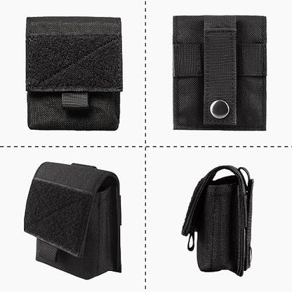 TRIWONDER Tactical Cigarette Pouch Molle Small Military Bag Battery Cigarette Case EDC Utility Card Holder Lighter Slot Mini Cigar Waist Pack - color: 01 Tan - 2 Pack