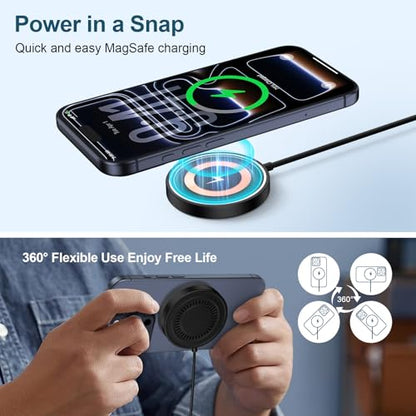 Wireless Charger Samsung Magnetic Wireless Phone Charger Fast Charging Pad - color: Blackj