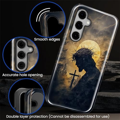 CARLOCA Case for Samsung Galaxy S26,Faith Inspired Christians Scripture Design- Hybrid Dual Protection Soft TPU+ Hard PC,Shockproof Anti- Scratch Cover Men Women Stylish Protective Phone Case - color: Faith Inspired Christians Scripture, size: Galaxy S26