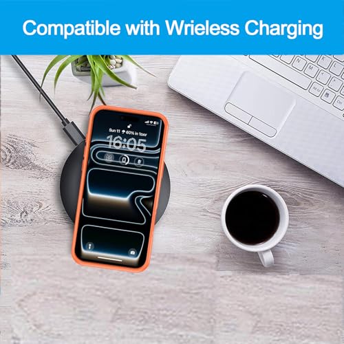 Battery Case for iPhone 17 Pro Max, Upgraded 12000mAh Pack Rechargeable Charger Case with Wireless Charging Compatible for iPhone 17 Pro Max (6.9 inch) External Battery Charging Cover (Orange) - size: iPhone 17 Pro Max-Orange