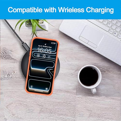Battery Case for iPhone 17 Pro Max, Upgraded 12000mAh Pack Rechargeable Charger Case with Wireless Charging Compatible for iPhone 17 Pro Max (6.9 inch) External Battery Charging Cover (Orange) - size: iPhone 17 Pro Max-Orange